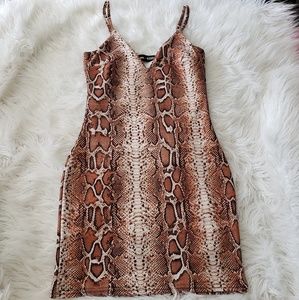 Snake Print Bodycon Dress